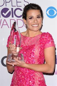 Lea Michele in pink at the 39th Annual People's Choice Awards in Los Angeles on Jan 9, 2013 