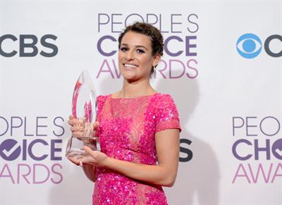 Lea Michele in pink at the 39th Annual People's Choice Awards in Los Angeles on Jan 9, 2013 