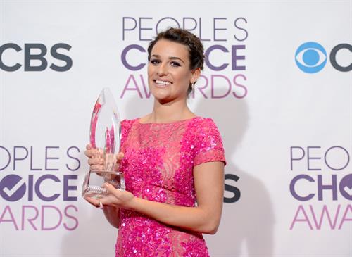Lea Michele in pink at the 39th Annual People's Choice Awards in Los Angeles on Jan 9, 2013 