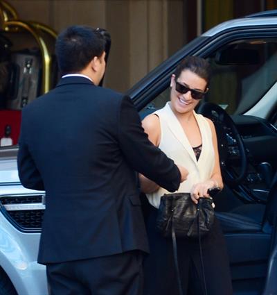 Lea Michele  Arriving at Montage Hotel  in Beverly Hills - Dec 26, 2012 