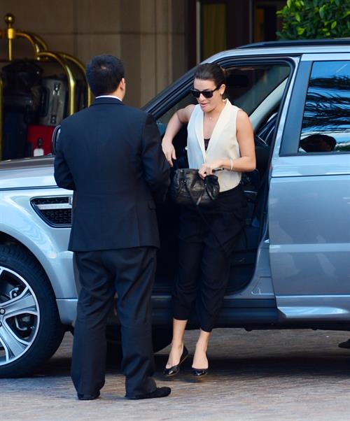 Lea Michele  Arriving at Montage Hotel  in Beverly Hills - Dec 26, 2012 