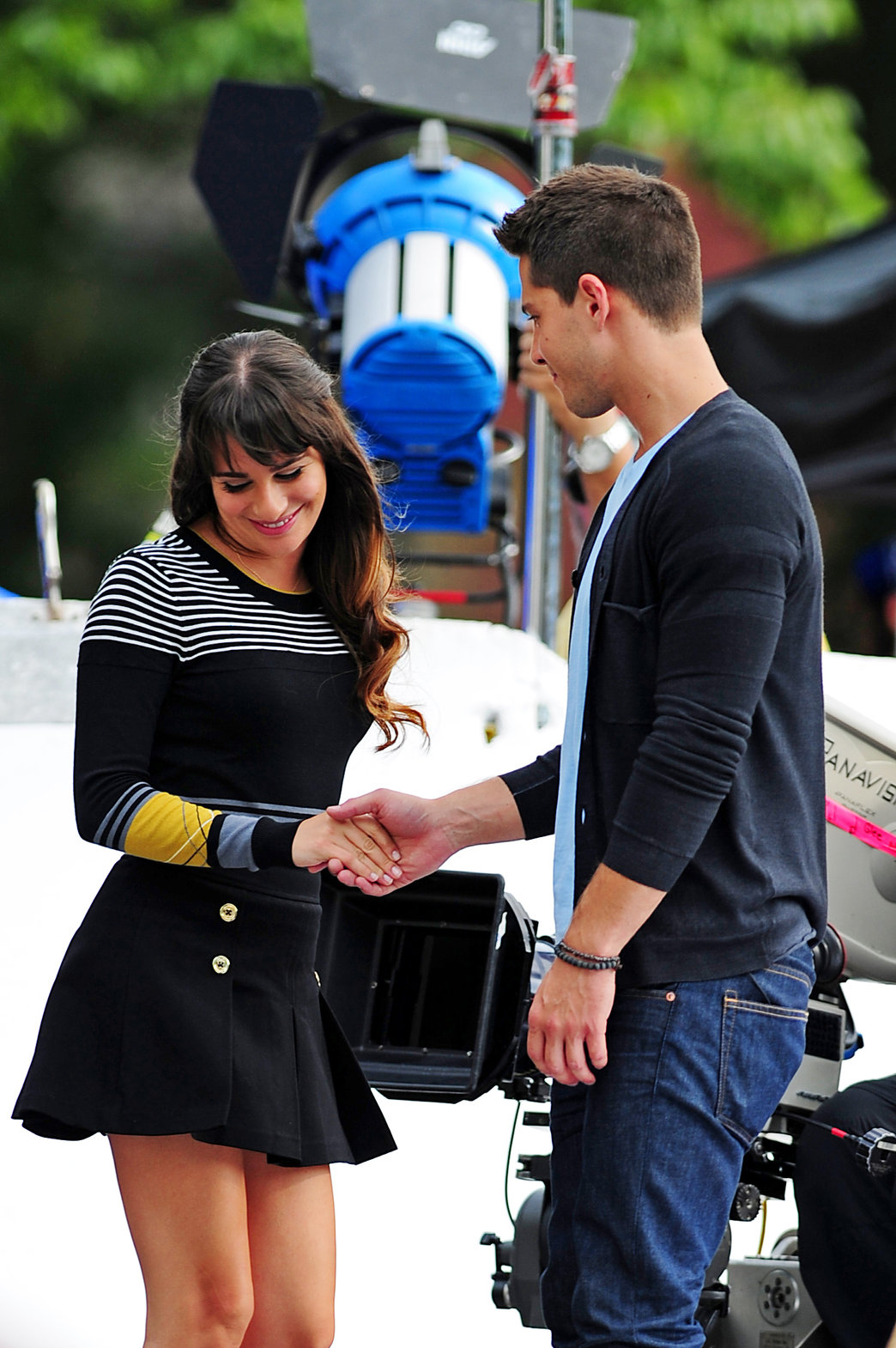 Lea Michele On the Glee set in Washington Square Park, NYC - August 11 2012