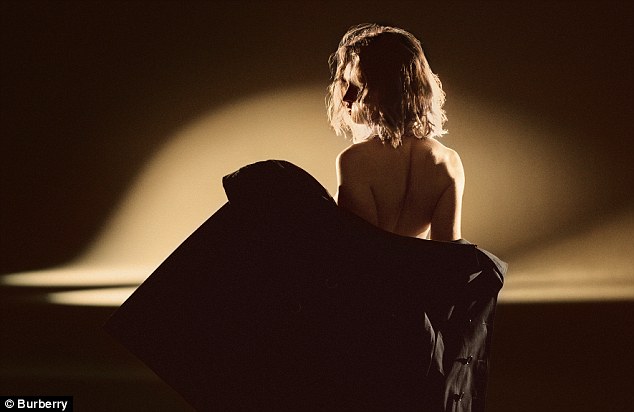 Lily James Topless for Burberry