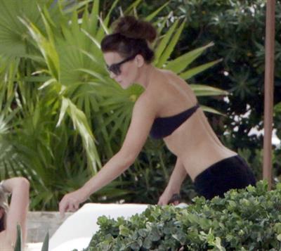 Kate Beckinsale in bikini as she fits in some sunbathing on family holiday in Mexico March 28-2013 