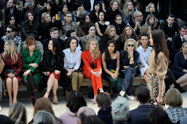 Kate Beckinsale Burberry Prorsum show at London Fashion Week 2/18/13 