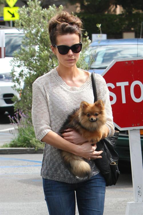 Kate Beckinsale out with her dog in Los Angeles 4/8/13 