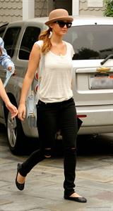 Jennifer Lawrence walking with a friend in Santa Monica on June 16, 2012 