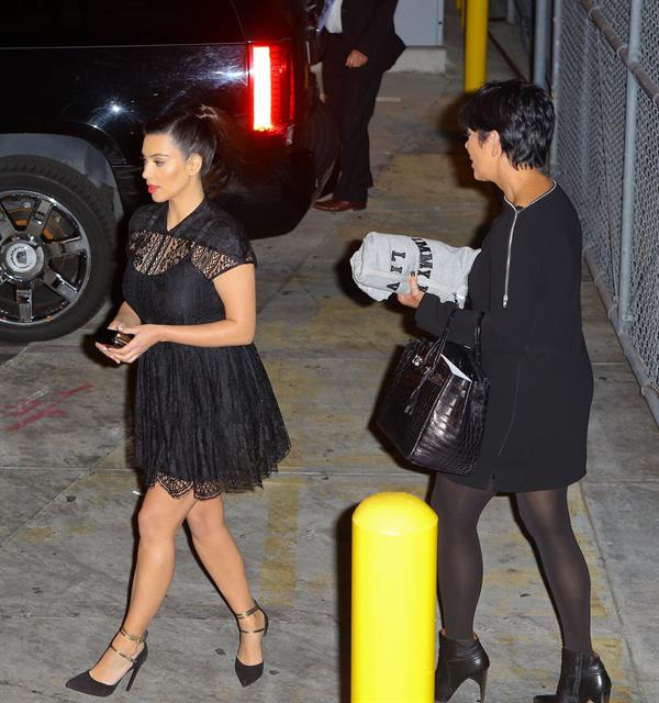 Kim Kardashian arrives for the Jimmy Kimmel Show  (29.01.2013) 