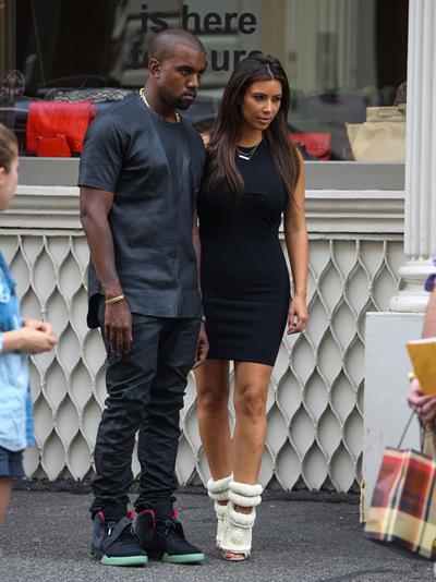 Kim Kardashian Pictures Kim Kardashian and Kanye West walk around SoHo in New York City