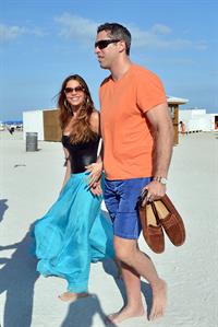 Sofia Vergara - beach candids in Miami 1/2/13  