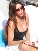 Sofia Vergara - beach candids in Miami 1/2/13  