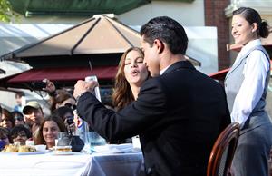Sofia Vergara at The Grove with Mario Lopez on April 28, 2011 