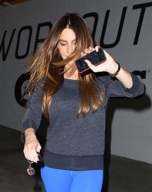 Sofia Vergara booty leaving a gym in Beverly Hills 11/7/12