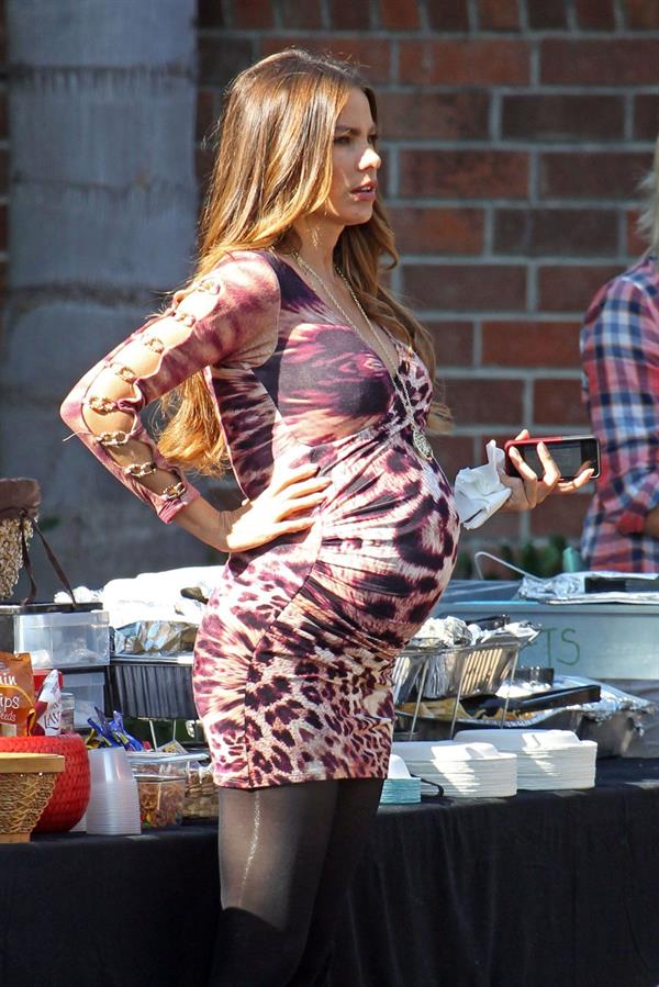 Sofia Vergara on the set of '''Modern Family' in LA October 3, 2012 