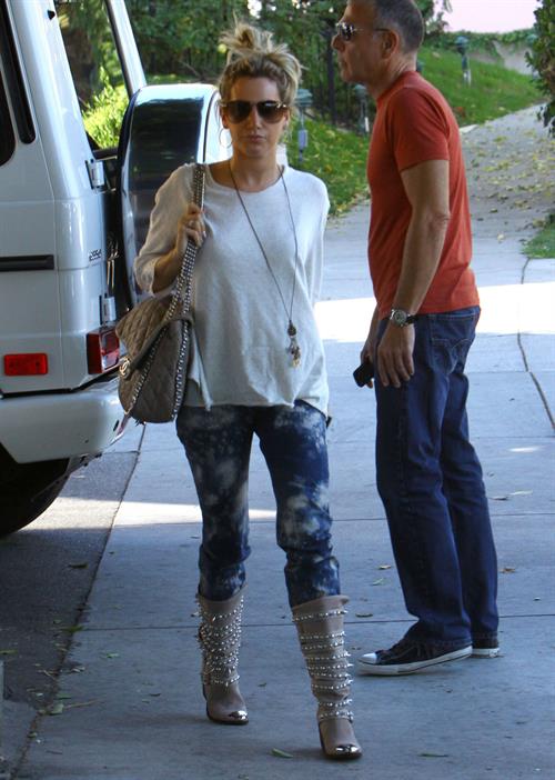 Ashley Tisdale Nine Zero One hair salon in West Hollywood 10/27/12