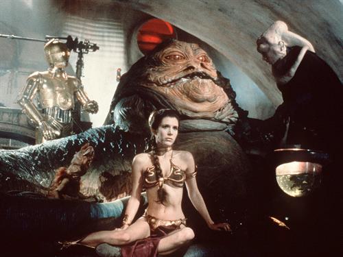 Carrie Fisher in a bikini