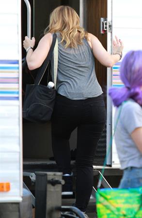 Kristen Bell - On the set of Veronica Mars in Los Angeles on June 27, 2013