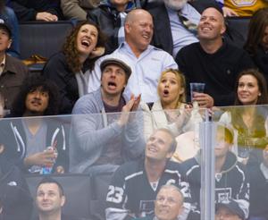 Kristen Bell with DaShepard at the Staples Center in Los Angeles (Feb 27, 2013) 