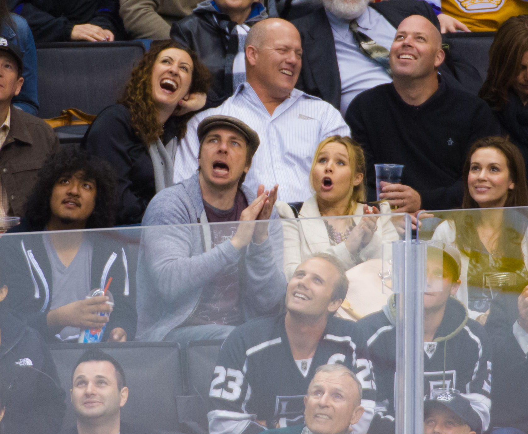 Kristen Bell with DaShepard at the Staples Center in Los Angeles (Feb 27, 2013) 