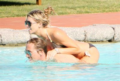 Abigail Clancy holiday at the Portocervo Hotel Cala di Volpe Sardinia Italy on July 12, 2010