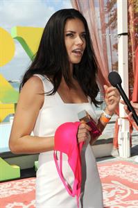 Adriana Lima, Candice Swanepoel, and Erin Heatherton for Victoria's Secret Very Sexy Jet Tour on February 28, 2012 