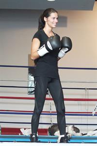 Adriana Lima hits the gym in Miami Beach on October 25, 2011