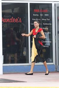 Adriana Lima hits the gym in Miami Beach on October 25, 2011
