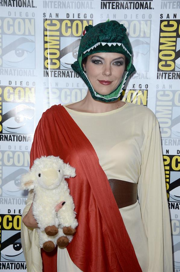 Adrianne Curry dressed as 'Raptor Jesus' at Comic-Con in San Diego - July 12, 2012