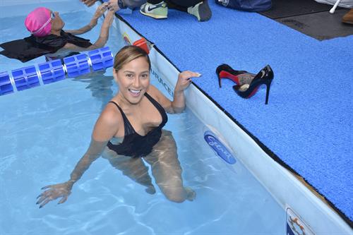 Adrienne Bailon – Swim for Relief Benefit, NY 10/9/13  