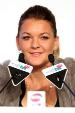 Agnieszka Radwanska before the Start of the WTA Championships October 21, 2013 