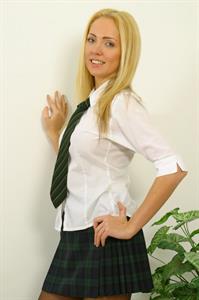 Aisleyne Wallace in a white shirt and tie