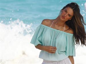 Alessandra Ambrosio at a Victoria's Secret photoshoot on the beach in St. Barts 12/16/12 