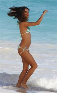 Alessandra Ambrosio at a Victoria's Secret photoshoot on the beach in St. Barts 12/16/12 