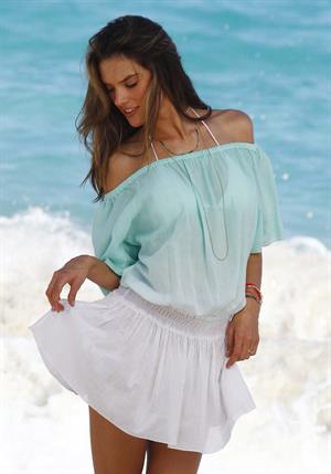 Alessandra Ambrosio at a Victoria's Secret photoshoot on the beach in St. Barts 12/16/12 