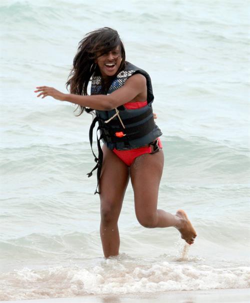 Alexandra Burke bikinis Miami on March 6, 2011 