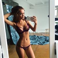 Ekaterina Zueva in lingerie taking a selfie