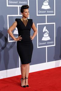Alicia Keys attends the 54th annual Grammy Awards on February 12, 2012