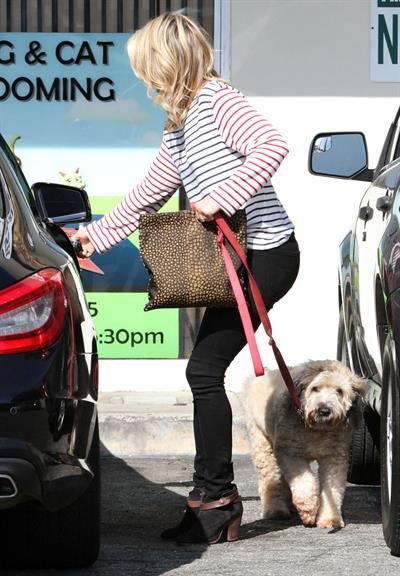 Ali Larter at the dog groomers in Los Angeles 10/22/13  