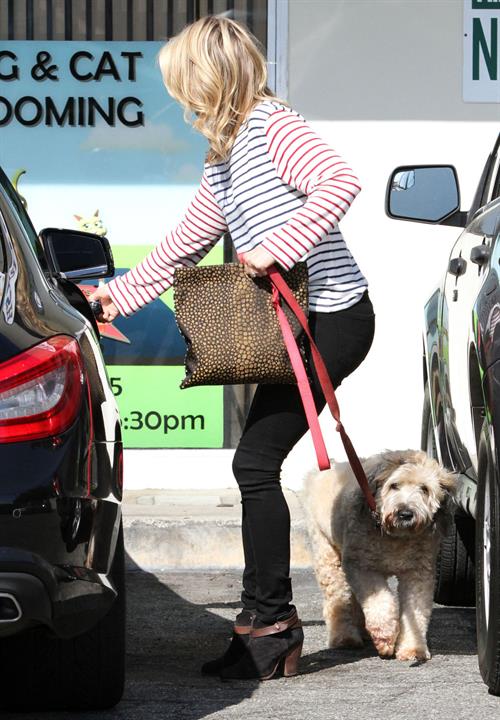 Ali Larter at the dog groomers in Los Angeles 10/22/13  