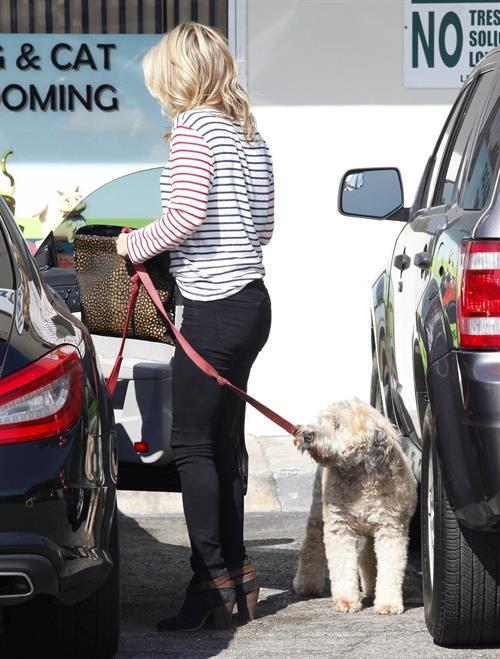 Ali Larter at the dog groomers in Los Angeles 10/22/13  