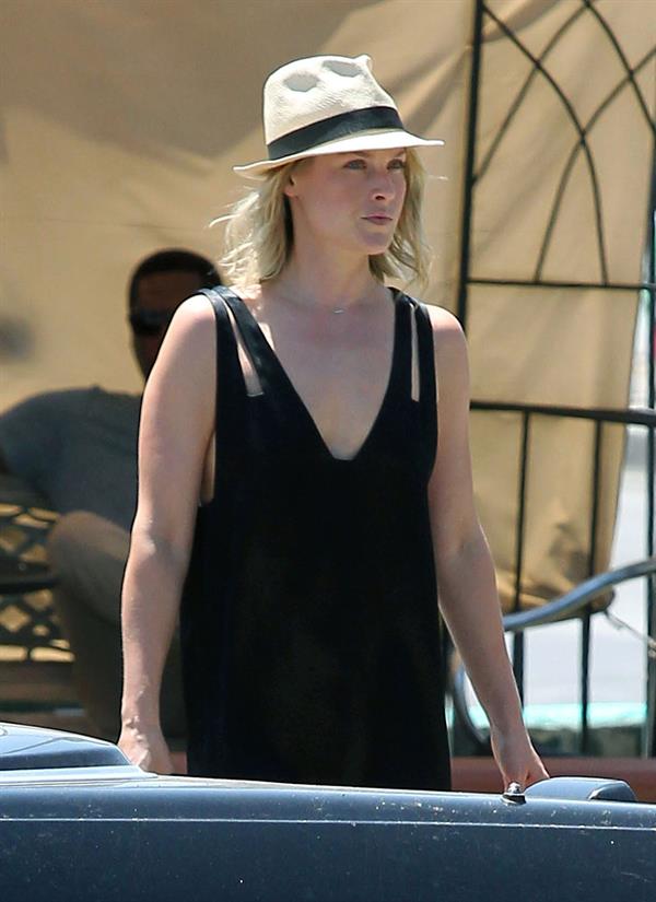 Ali Larter - Leggy in Black Dress at a Car Wash in Hollywood - August 9, 2012