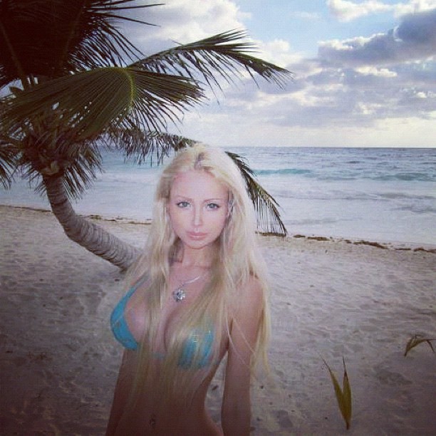 Valeria Lukyanova in a bikini