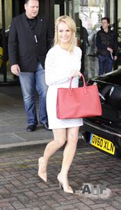 Amanda Holden leaving a hotel in Birmingham on February 18, 2012 