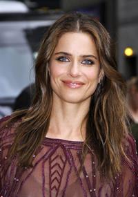 Amanda Peet arriving for David Letterman appearance on March 13, 2012