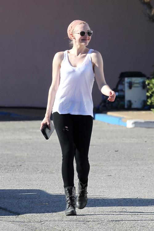 Amanda Seyfried on set of Lovelace in Los Angeles on January 5, 2012 