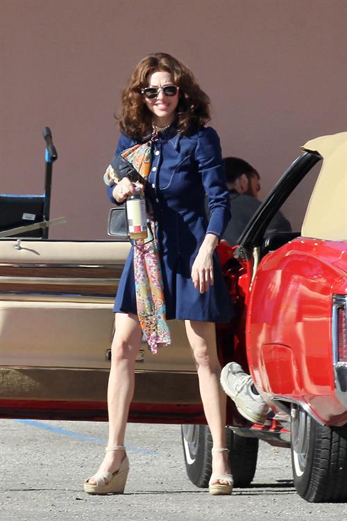 Amanda Seyfried on set of Lovelace in Los Angeles on January 5, 2012 