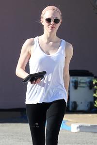 Amanda Seyfried on set of Lovelace in Los Angeles on January 5, 2012 