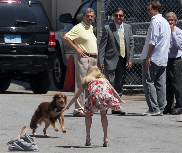 Amanda Seyfried on the set of The Wedding in Stamford on July 28, 2011