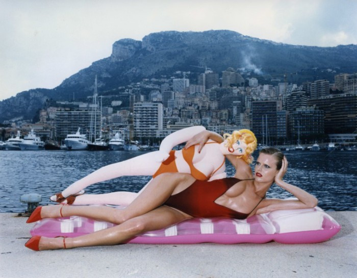 Eva Herzigova in a bikini