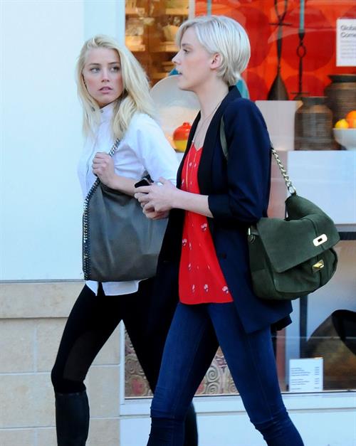 Amber Heard shopping at the Grove in Los Angeles on March 22, 2012